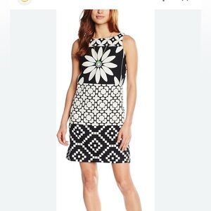 Desigual Black and White Patterned Dress